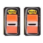 Pack Of 2 Standard Flags 50 Flag/Dispenser (Orange) - 25.4Mm X 43.20Mm